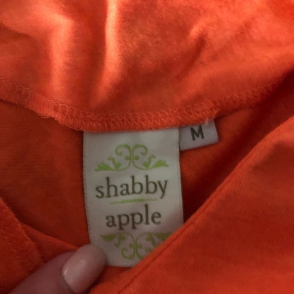 Shabby Apple Orang Blue White Poke A Dot Tier Dress size Medium - Picture 4 of 6